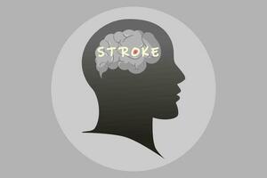 Stroke disease concept. Vector illustration.