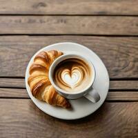 AI generated Coffee Cup with Latte photo