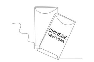 Two red packets for Chinese New Year vector