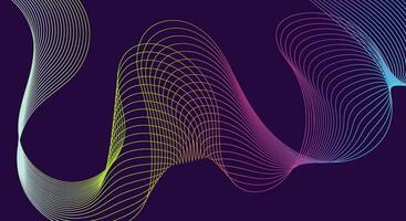 Abstract background line wave colorful vector