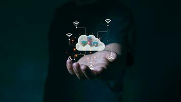 Cloud computing database network system concept photo