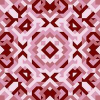 Vector seamless pattern of simple geometric shapes. Repeating endless ornament of squares, rhombuses and triangles. Colorful abstract background, wallpaper. Image with kaleidoscope effect, tiles
