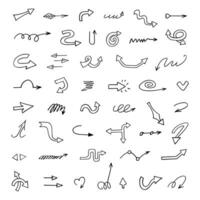 Vector set of hand drawn arrows, elements for presentation