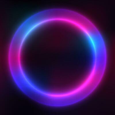 Glowing abstract background, round frame of circles, geometric shapes, wallpaper. Vector template for your design