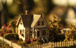 AI generated country house close up. photo