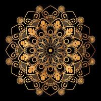 luxury golden mandala design vector