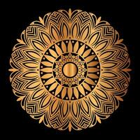 diseño de mandala dorado de lujo vector