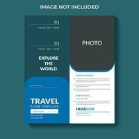 Creative Travel flyer design template vector