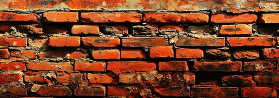 AI generated a red brick wall background photo