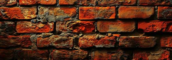 AI generated a red brick wall background photo