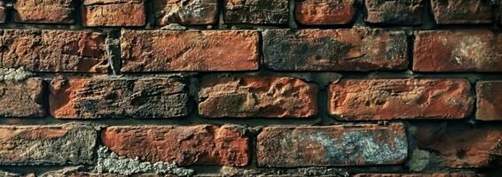 AI generated a brick wall background in brown color photo