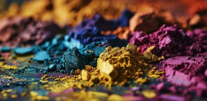 AI generated different colored powder for sale in various photo