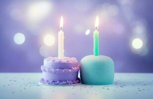 ai generado pastel celebrar tu primero cumpleaños foto