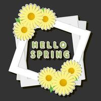 Beautiful illustration on theme of celebrating annual holiday Hello Spring vector