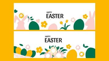 Happy Easter abstract graphic design template. Holiday banner, layout. Spring background. vector