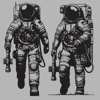 astronauta en traje espacial. vector ilustración para tu diseño.