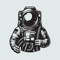 Astronaut in spacesuit. Vector illustration for your design.
