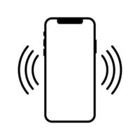 Vector simple icon of a ringing telephone