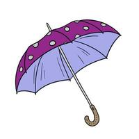 Open funny cute umbrella vector illustration