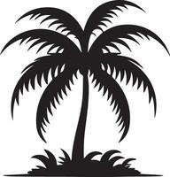 Coco árbol silueta vector icono ilustración