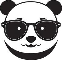 panda con Gafas de sol vector