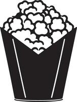 popcorn Silhouette vector icon illustration