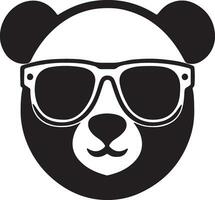 panda with sunglasses vector