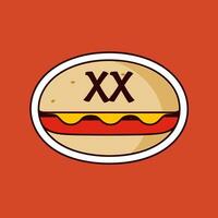 ai generado americano rápido comida camión lleno vistoso inicial logo idea. emparedados para todas sabores. velocidad y eficiencia. letras dentro hamburguesa forma. gráfico diseño vector