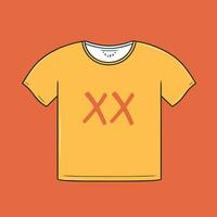 ai generado donando ropa a caridad lleno vistoso inicial logo idea. segunda mano. Moda industria. niños tener puesto. letras dentro camisa forma. gráfico diseño vector