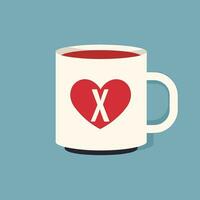 ai generado comida establecimiento lleno inicial logo idea. millennials café con diferente cafés tipos cliente experiencia. letras dentro taza con corazón forma. gráfico diseño vector