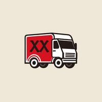 AI generated Revolutionary mobile kitchens filled colorful initial logo idea. Delivery fresh food. Letters inside truck shape. Graphic design vector