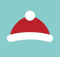 Vector flat cartoon red winter hat