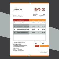 invoice design template vector