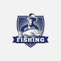 fishes Logo Badge and Sticker vector