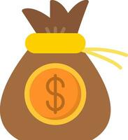 Money Bag Flat Icon vector