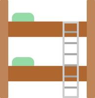 Bunk Bed Flat Icon vector