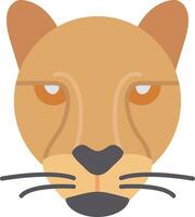 leopardo plano icono vector