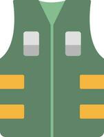 Bullet Proof Vest Flat Icon vector