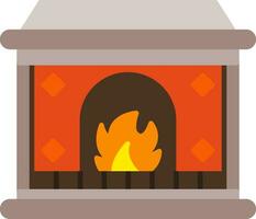 icono plano de chimenea vector