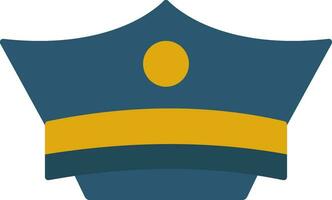 Policeman's hat Flat Icon vector