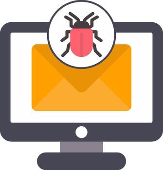 depurar icono plano vector