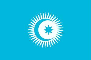 Flag of the Organization of Turkic States vector
