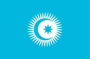 Flag of the Organization of Turkic States vector