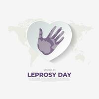 World Leprosy Day Background Vector Illustration