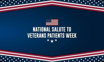 National Salute To Veteran Patients Week Background Vector Illustration