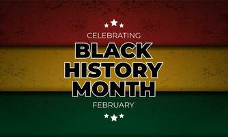 Black History Month Celebration Background Vector Illustration