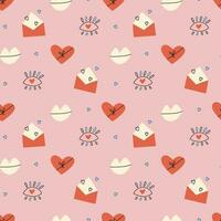 Seamless St Valentine Day pattern vector