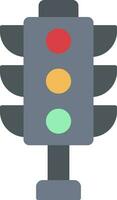 Traffic Lights Flat Icon vector