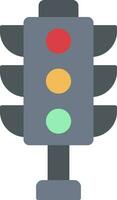 Traffic Lights Flat Icon vector