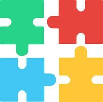 Puzzle Flat Icon vector